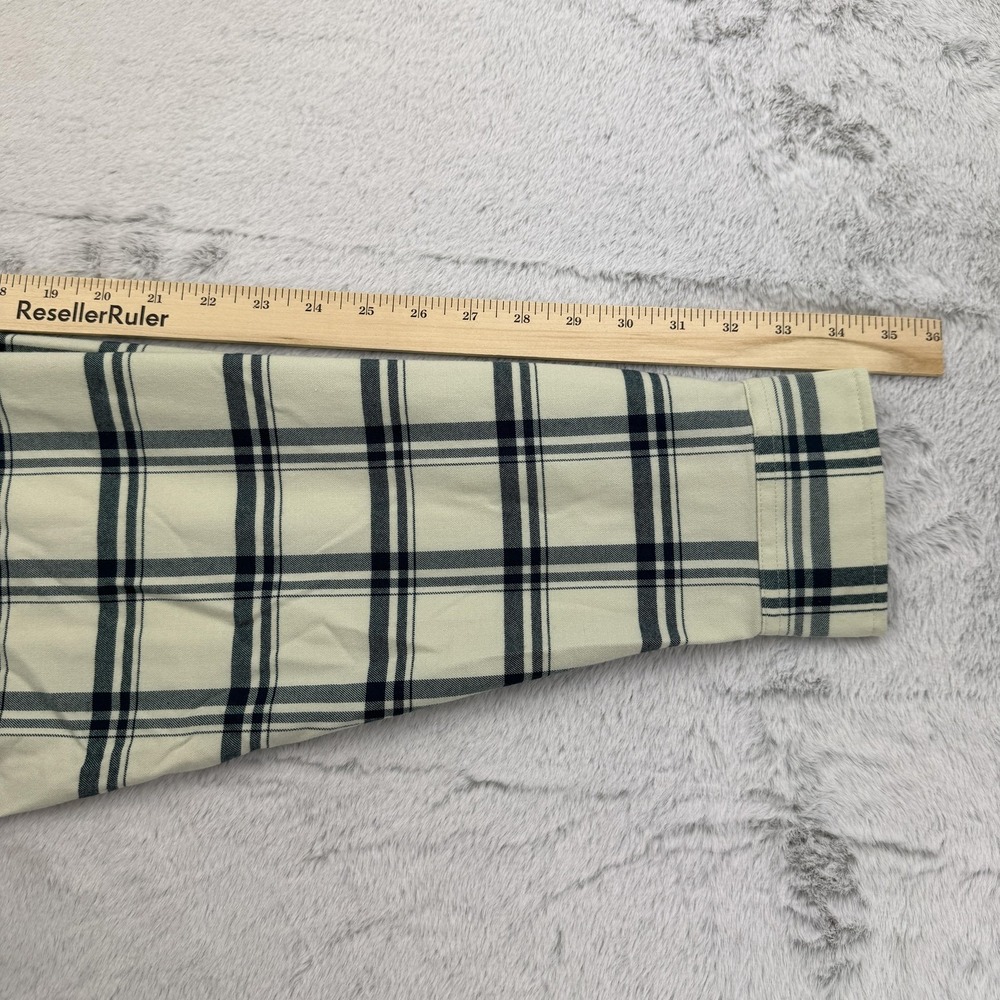 Poncho Shirt Mens XL White Plaid Long Sleeve Button Up Flannel Pockets NWT - Picture 8 of 10